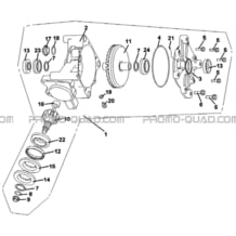 PONT ARRIERE pour Hytrack Toutes les cylindrées Toutes les années HY550 4x4 EFI