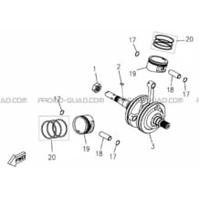 EMBIELLAGE AVEC PISTONS pour Hytrack Toutes les cylindrées Toutes les années HY550 4x4 EFI