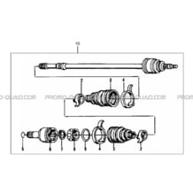 CARDAN AVANT pour Hytrack Toutes les cylindrées Toutes les années HY550 4x4 EFI