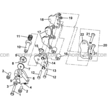 ETRIER DE FREIN DE PARC pour Hytrack All cylindrical All Years HY550 4x4 EFI