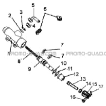 CYLINDRE DE FREIN ARRIERE pour Hytrack Toutes les cylindrées Toutes les années HY550 4x4 EFI