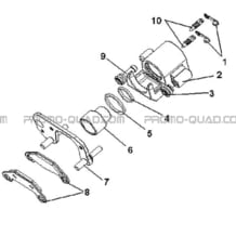 ETRIER DE FREIN ARRIERE GAUCHE pour Hytrack All cylindrical All Years HY550 4x4 EFI