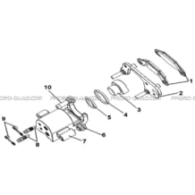 ETRIER DE FREIN ARRIERE DROIT pour Hytrack Toutes les cylindrées Toutes les années HY550 4x4 EFI