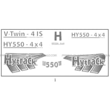 AUTOCOLLANTS pour Hytrack Toutes les cylindrées Toutes les années HY550 4x4 EFI