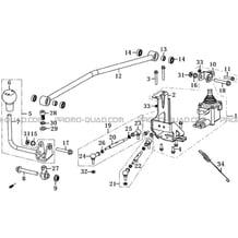 TRINGLERIE DE VITESSE pour Hytrack Toutes les cylindrées Toutes les années HY560 4x4