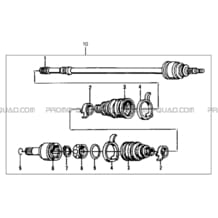 ENSEMBLE CARDAN ARRIERE pour Hytrack Toutes les cylindrées Toutes les années HY560 4x4