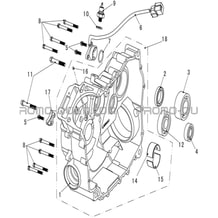 CARTER MOTEUR DROIT pour Hytrack Toutes les cylindrées Toutes les années HY570IS