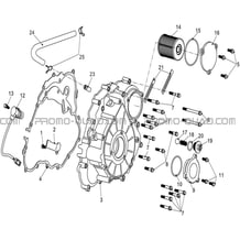 CACHE CARTER GAUCHE pour Hytrack Toutes les cylindrées Toutes les années HY570IS