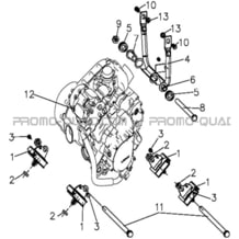 ENSEMBLE MOTEUR   SUPPORT MOTEUR pour Hytrack Toutes les cylindrées Toutes les années HY570IS EPS