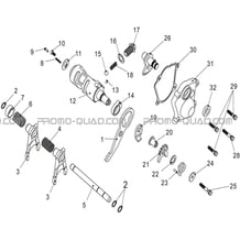 ENSEMBLE BARILLET   FOURCHETTE pour Hytrack All cylindrical All Years HY570IS EPS