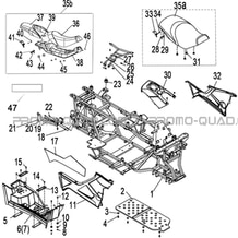 CARROSSERIES LATERALES   SELLE   CHASSIS   DECO pour Hytrack All cylindrical All Years HY570STL EPS