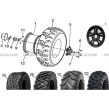 ROUES ARRIERE pour Hytrack Toutes les cylindrées Toutes les années HY570STL EPS