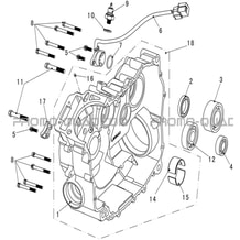 CARTER MOTEUR DROIT pour Hytrack All cylindrical All Years HY570STL EPS