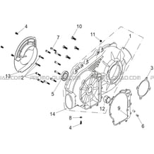 CARTER VARIATEUR pour Hytrack Toutes les cylindrées Toutes les années HY570STL EPS