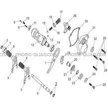 ENSEMBLE BARILLET   FOURCHETTE pour Hytrack All cylindrical All Years HY570STL EPS