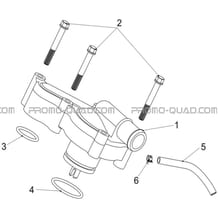 ENSEMBLE POMPE A EAU pour Hytrack Toutes les cylindrées Toutes les années HY570STL EPS