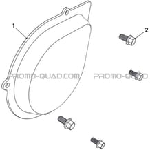 CACHE GAUCHE pour Hytrack Toutes les cylindrées Toutes les années HY570STL EPS