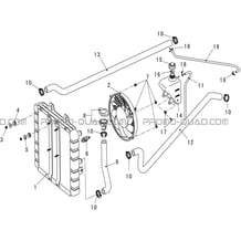 CIRCUIT DE REFROIDISSEMENT pour Hytrack All cylindrical All Years HY570STL EPS