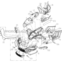 CARROSSERIE AVANT pour Hytrack Toutes les cylindrées Toutes les années HY570X