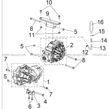 PONTS AVANT ET ARRIERE pour Hytrack Toutes les cylindrées Toutes les années HY570X