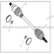 CARDAN AVANT GAUCHE pour Hytrack All cylindrical All Years HY570X