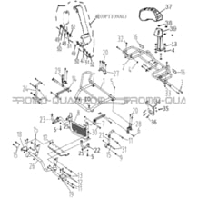 PARE-CHOCS ET PORTE-BAGAGES pour Hytrack Toutes les cylindrées Toutes les années HY570X