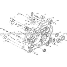 CARTER MOTEUR DROIT pour Hytrack All cylindrical All Years HY590 4x4