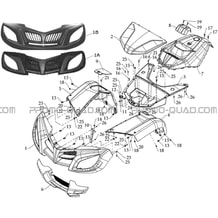 CARROSSERIE AVANT pour Hytrack Toutes les cylindrées Toutes les années HY590 4x4