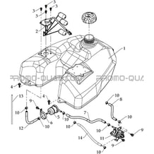 RESERVOIR A CARBURANT pour Hytrack Toutes les cylindrées Toutes les années HY610 4x4