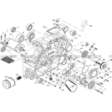 CARTER MOTEUR GAUCHE pour Hytrack Toutes les cylindrées Toutes les années HY610S