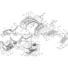 CARROSSERIE ARRIERE pour Hytrack All cylindrical All Years HY610S