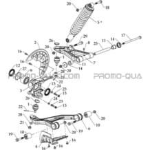 SUSPENSION AVANT DROITE pour Hytrack Toutes les cylindrées Toutes les années HY610S