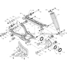 SUSPENSION ARRIERE GAUCHE pour Hytrack Toutes les cylindrées Toutes les années HY610S