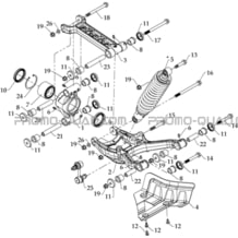 SUSPENSION ARRIERE DROITE pour Hytrack All cylindrical All Years HY610S