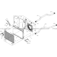 SYSTEME DE REFROIDISSEMENT pour Hytrack Toutes les cylindrées Toutes les années HY610S