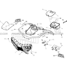 CARROSSERIE AVANT   AUTOCOLLANTS pour Hytrack All cylindrical All Years HY710S