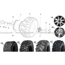 ROUES ARRIERE pour Hytrack All cylindrical All Years HY710S