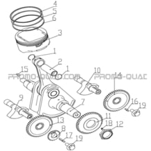 EMBIELLAGE AVEC PISTON pour Hytrack Toutes les cylindrées Toutes les années HY710S