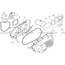 CACHE VARIATEUR pour Hytrack Toutes les cylindrées Toutes les années HY710S