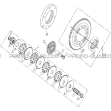 LIMITEUR DE COUPLE   ROUE LIBRE DEMARREUR pour Hytrack All cylindrical All Years HY710S