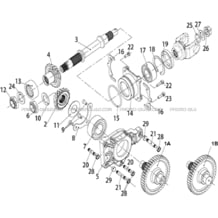 ARBRE DE TRANSMISSION ARRIERE pour Hytrack All cylindrical All Years HY710S