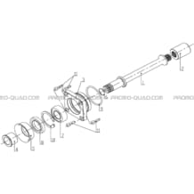 ARBRE DE TRANSMISSION AVANT pour Hytrack Toutes les cylindrées Toutes les années HY710S