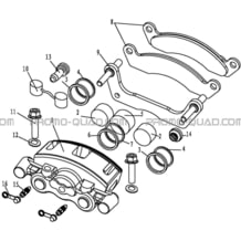 ETRIER DE FREIN AVANT DROIT pour Hytrack Toutes les cylindrées Toutes les années HY710S