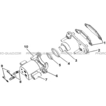 ETRIER DE FREIN ARRIERE DROIT pour Hytrack Toutes les cylindrées Toutes les années HY710S