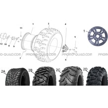 ROUES AVANT pour Hytrack Toutes les cylindrées Toutes les années HY740STL