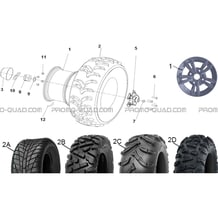 ROUES ARRIERE pour Hytrack All cylindrical All Years HY740STL