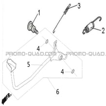 PEDALE DE FREIN pour Hytrack Toutes les cylindrées Toutes les années HY740STL