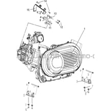 ENSEMBLE MOTEUR   SUPPORT MOTEUR pour Hytrack Toutes les cylindrées Toutes les années HY740STL