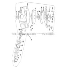 PONT ARRIERE pour Hytrack Toutes les cylindrées Toutes les années HY740STL