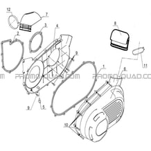 CACHE VARIATEUR pour Hytrack Toutes les cylindrées Toutes les années HY740STL